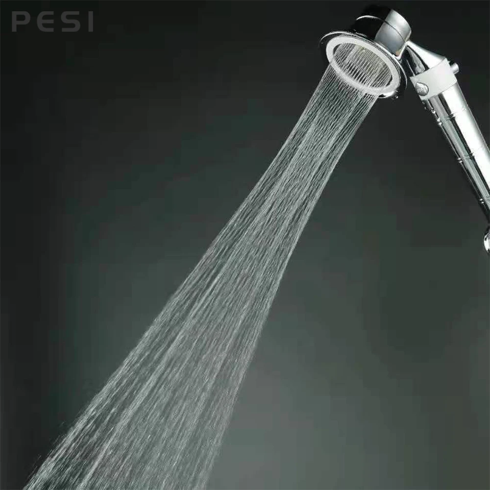 

Handheld Shower Head High Pressure Chrome 3 Spary Setting with ON/OFF Pause Switch Water Saving Adjustable Luxury Spa Detachable