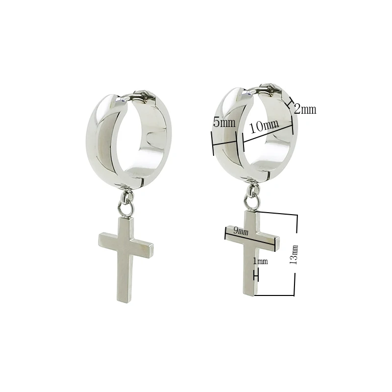 stainless steel fashion earrings hinged Piercing ring men women earring ring unisex earring hoops circle O-rings