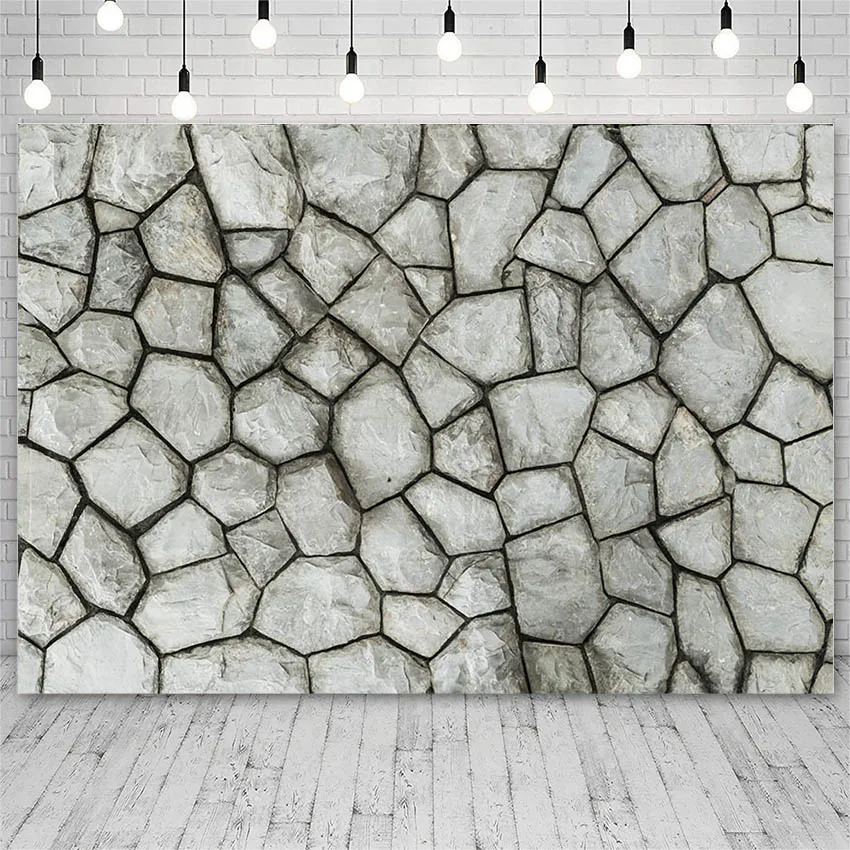 Avezano Stone Floor Photography Background Gray Rock Texture Christmas Children Portrait Decor Backdrop Photo Studio Photocall