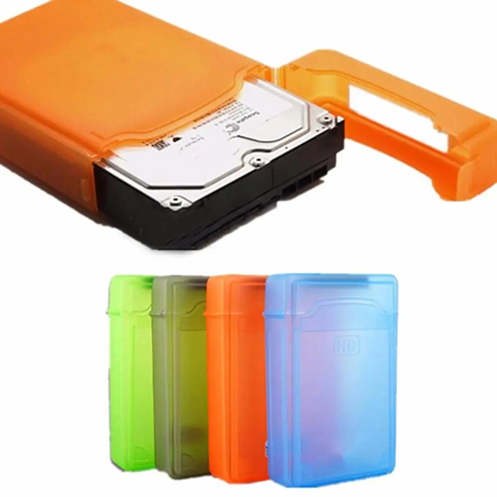 

3.5 Inch IDE SATA HDD caddy Case external Hard Drive Disk Storage Box For Hdd enclosure Cases Multi Color