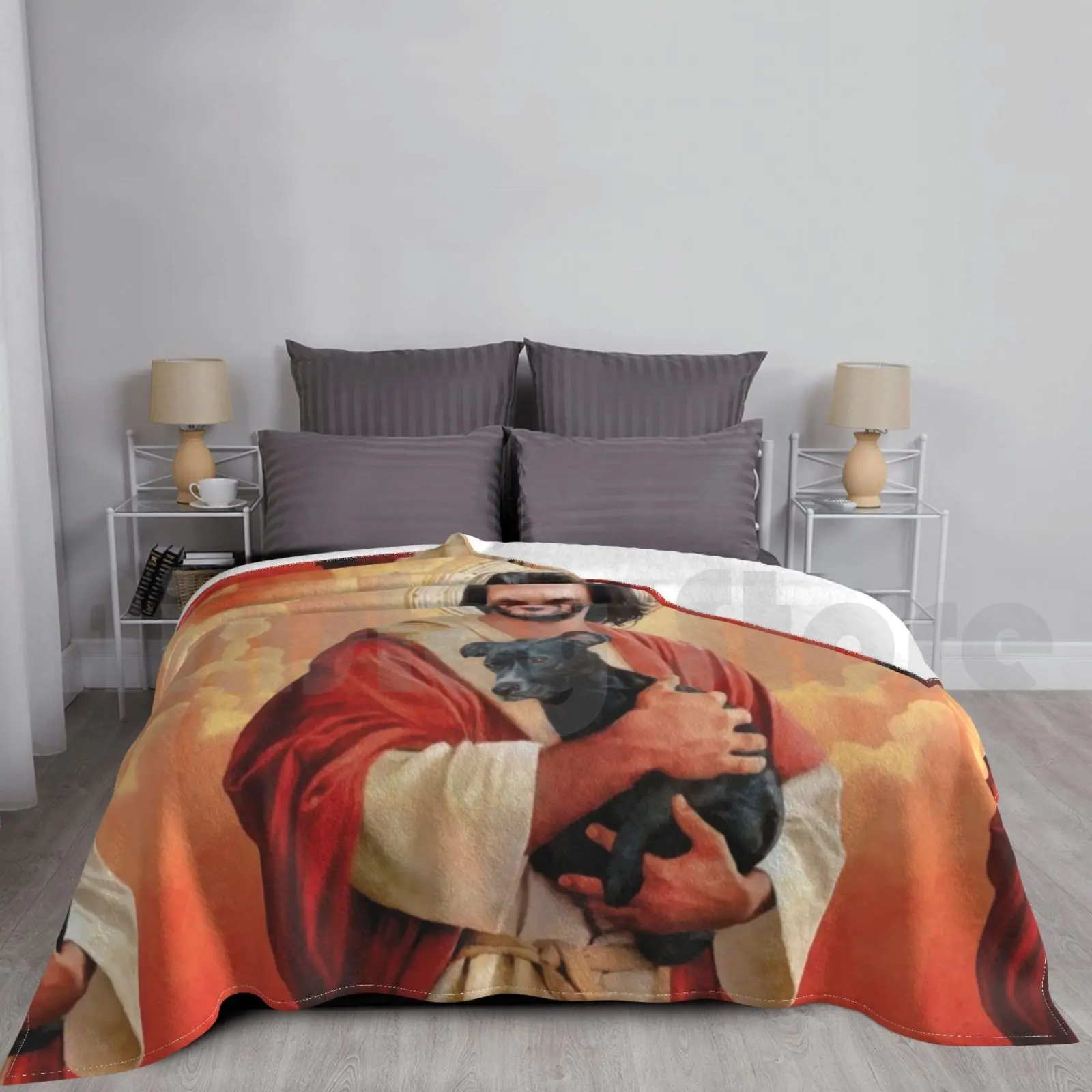 Holly John Blanket Fashion Custom Holly John Dog John Wick Keanu Icon Reeves