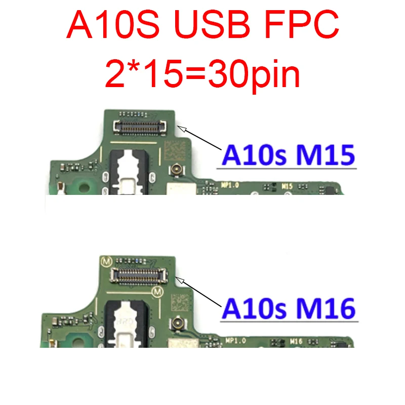 5pcs USB Charger Dock Jack FPC Connector Plug Port On Motherboard for Samsung A10S A107 A107F M15 M16 Version Charging Contact