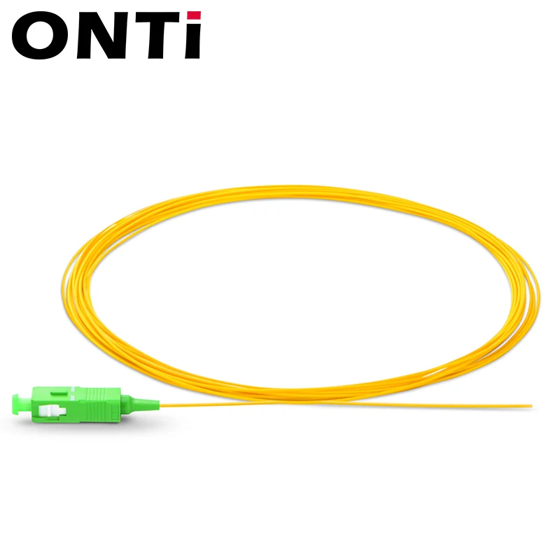 ONTi 20/50/100/200PCS/Lot SC APC / UPC Fiber Pigtail Simplex 9/125 1M Single Mode Fiber Optic Pigtail 0.9mm