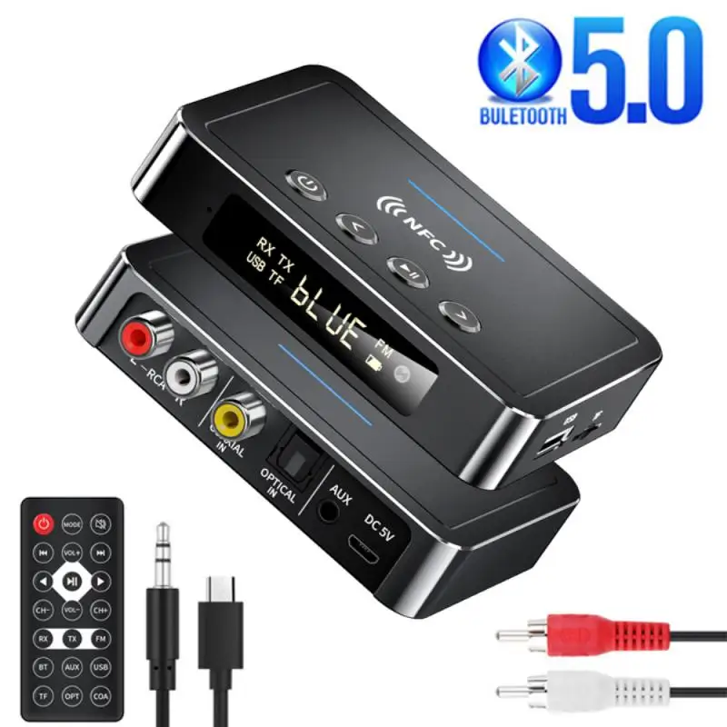 Bluetooth 5.0 Audio Transmitter Receiver AptX HD LL Low Latency CSR8675 Wireless Adapter RCA SPDIF 3.5mm Aux Jack For TV PC Car