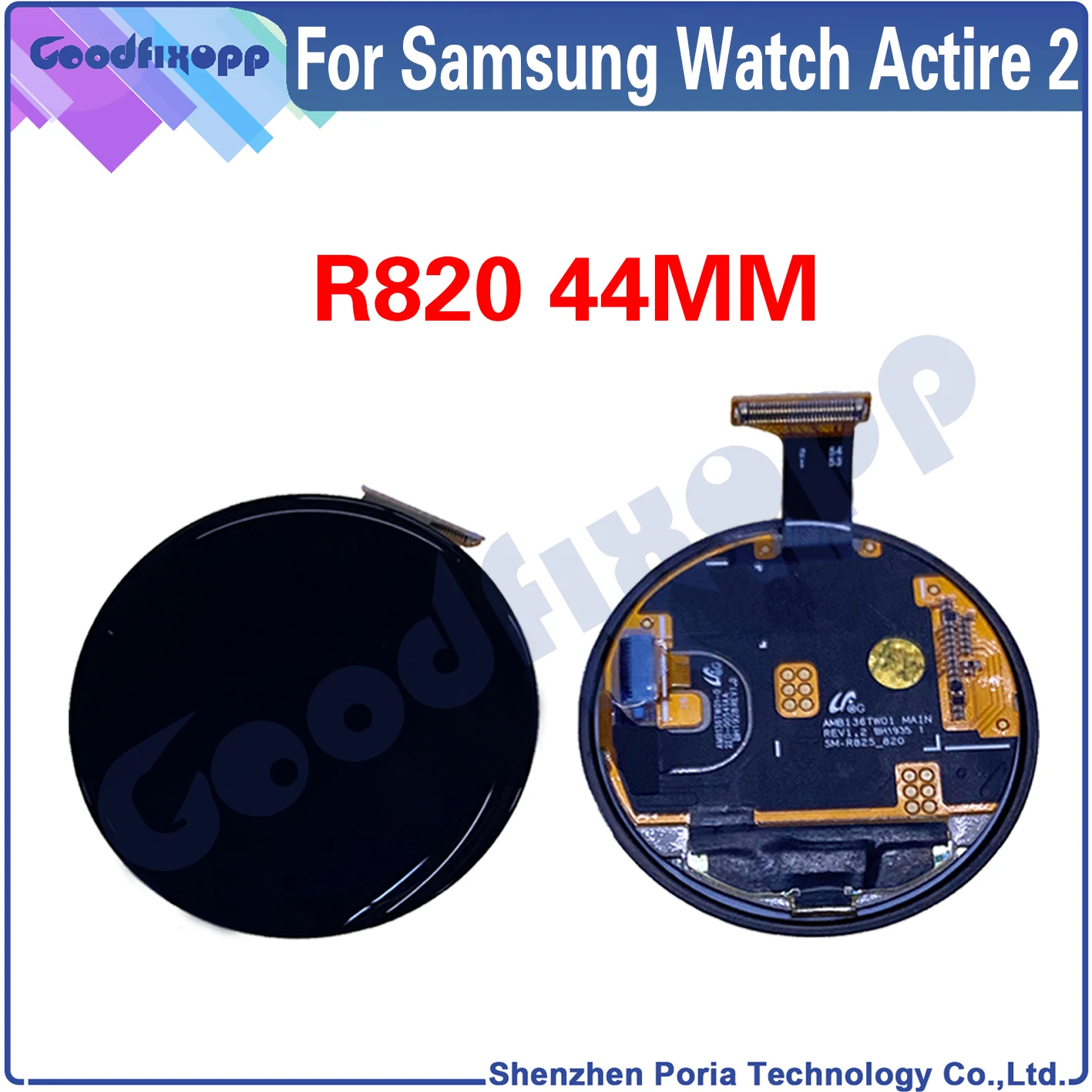 For Samsung Watch Active 2 R820 R825 44MM / Active2 R830 R835 40MM LCD Display Touch Screen Digitizer Assembly Replacement