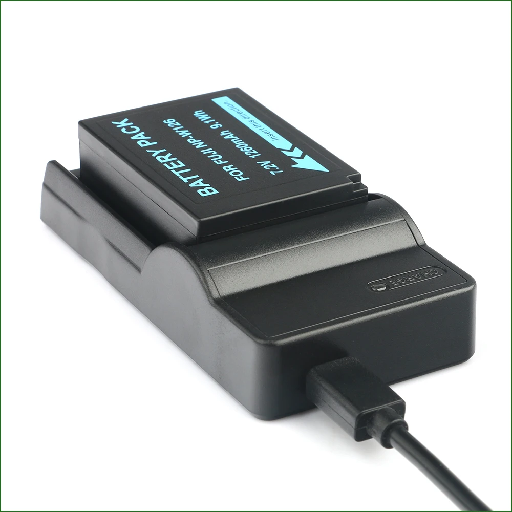 NP-W126 NP-W126S NP W126 Battery Charger for Fujifilm X-E2S X-E3 X-T1 X-T2 X-T3 X-T10 X-T20 X-T30 X-T100 X-T200 X-H1 X-M1