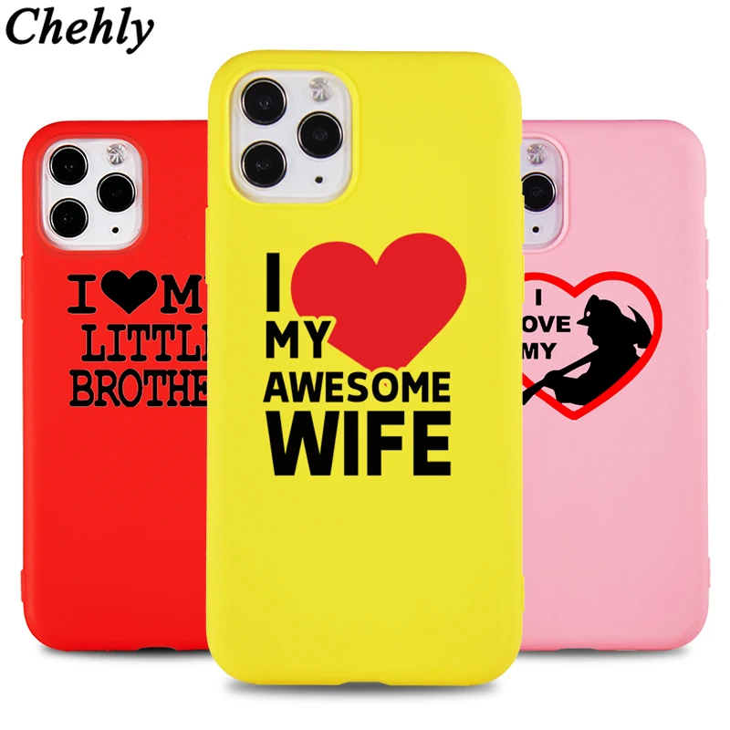 Fashion Heart Phone Case for IPhone 6s 7 8 11 Plus Pro X XS MAX XR SE Cases Soft Silicone Fitted TPU Protection Accessorie Cover