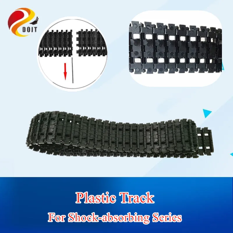 

DOIT Shock Absorpber Tracks Plastic Caterpillar Crawler Chain Conveyor Belt for Robot Tank Chassis Engineering Plastic Tracks