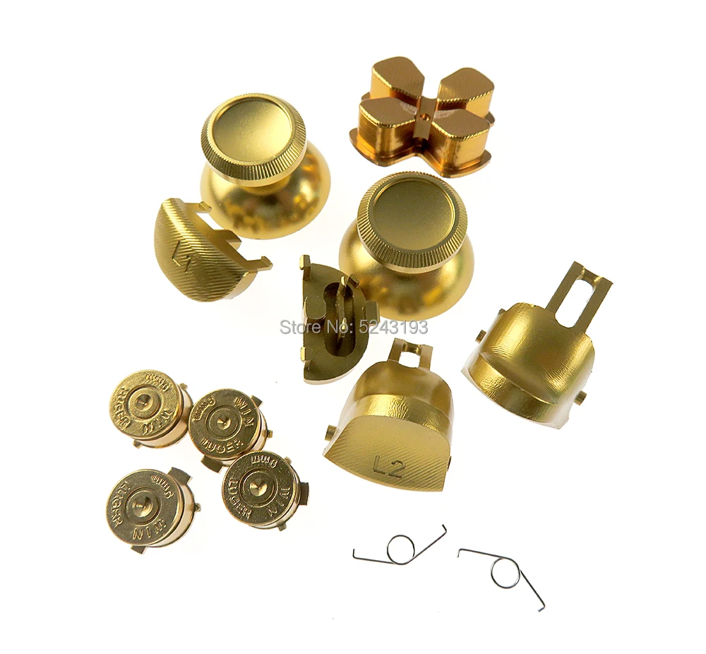 1 مجموعة JDS-040 4.0 مخصص المعادن Thumbsticks التناظرية رصاصة زر الكروم D-pad لسوني PS4 برو تحكم JDS 040 JDS-040