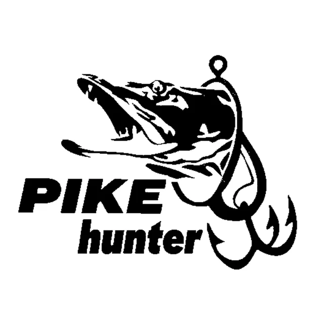 

13.9cm*10.7cm Pike Hunter Fashion Car-Styling Stickers Decals