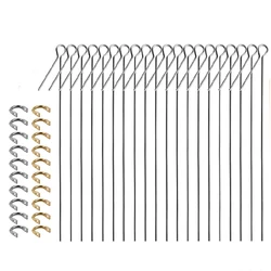 120Pcs DIY Fishing Spoon Blades steel wires with Fishing Clevis Easy Spin fishing Spinnerbait Bass Lure fishing accessories