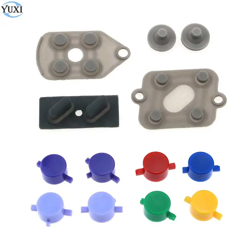 YuXi For Nintend SNES Replacement Conduction Conductive Rubber Button Contact A B D-Pad + Plastic Buttons A B X Y For SFC