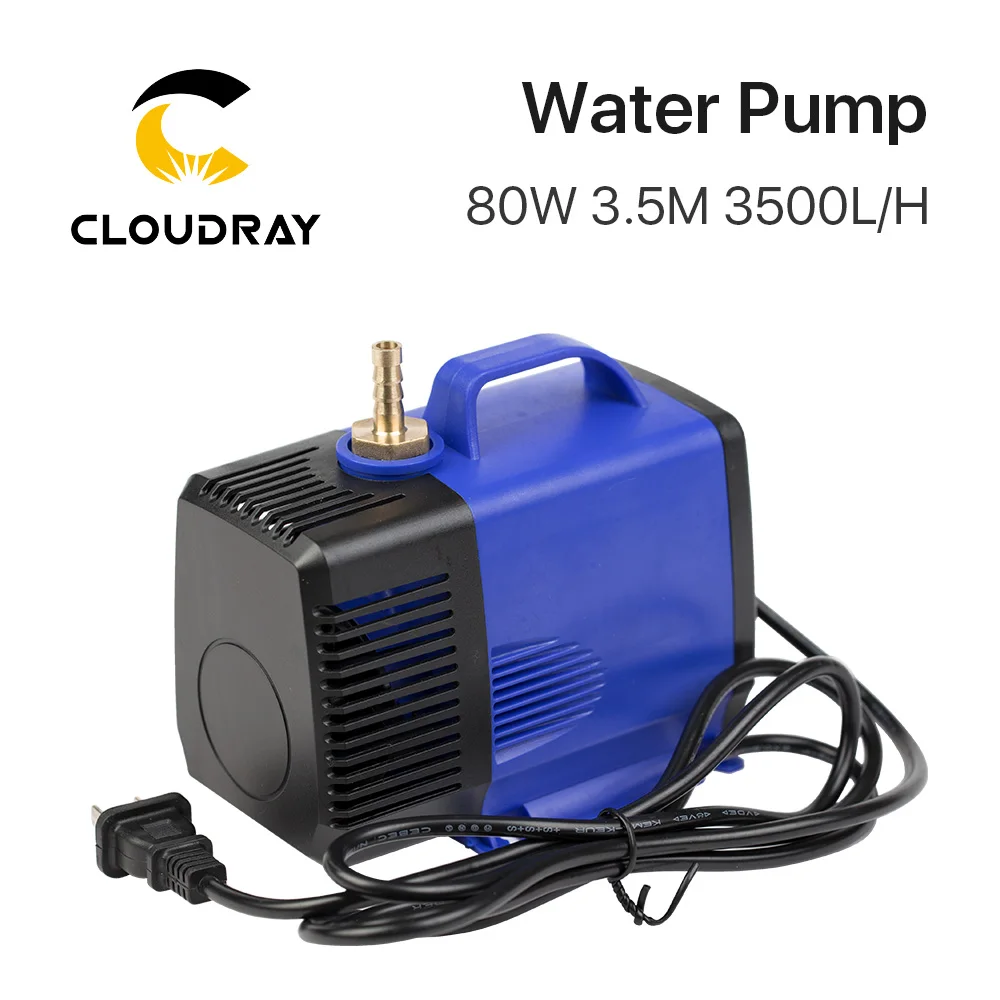 Submersible Water Pump 80W 3.5M 3500L/H IPX8 220V for CO2 Laser Engraving Cutting Machine