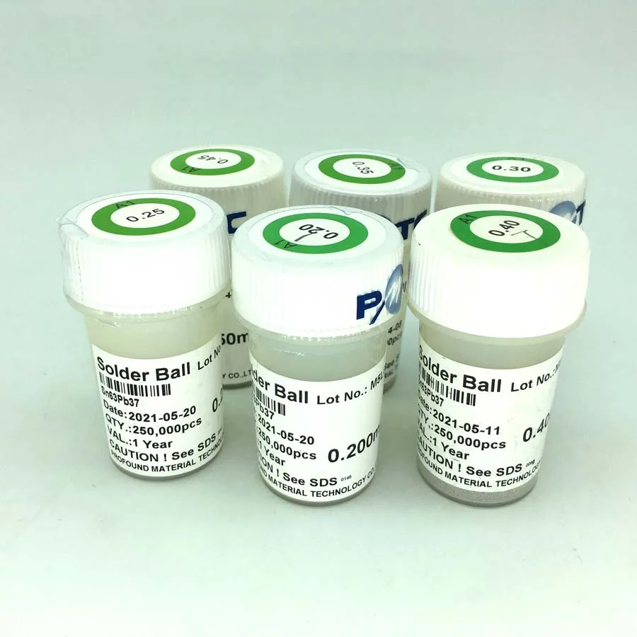welding balls tin beads 250K particles 0.2mm 0.25mm 0.3mm 0.35mm 0.4mm 0.45mm For BGA weld reworking Reballing Soldering