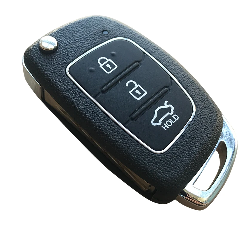 3 Buttons Folding Flip Remote Key Shell Car Key Case For Hyundai Solaris Ix35 Ix45 Series Auto Key Blanks Case Fob Uncut Blade
