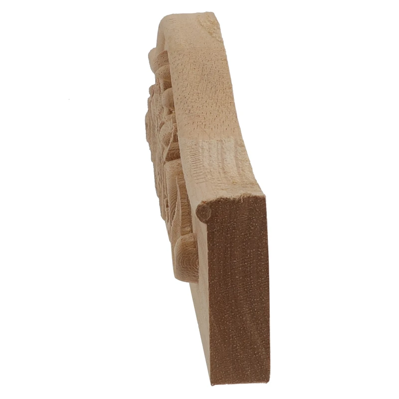Wood Carving Carved Decal Corner Long Onlay Applique Unpainted Door Furniture Woodcarving Decorative Figurines Craft Home Decor