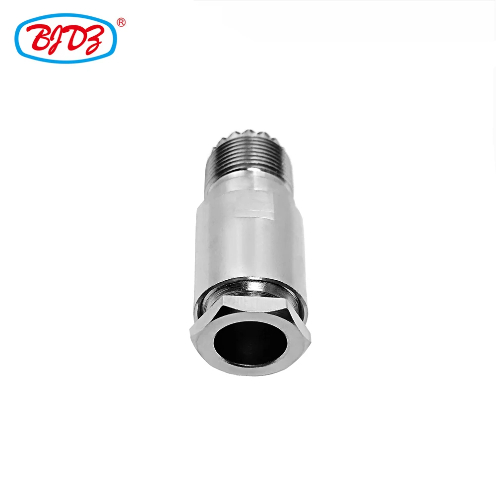 Free Shipping 10 PCS UHF PL259 Female/Jack Straight Clamp RF Connector for LMR400 RG213 RG214 RG8 7D-FB H1000 8D-FB Cable