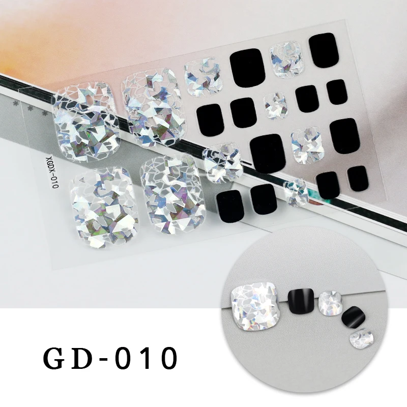 22Pcs/Blatt Sommer Kappe Nail Sticker Glitter Aufkleber für Nail art Selbst Klebe Decals für Maniküre Mode Kappe nagel Dekoration