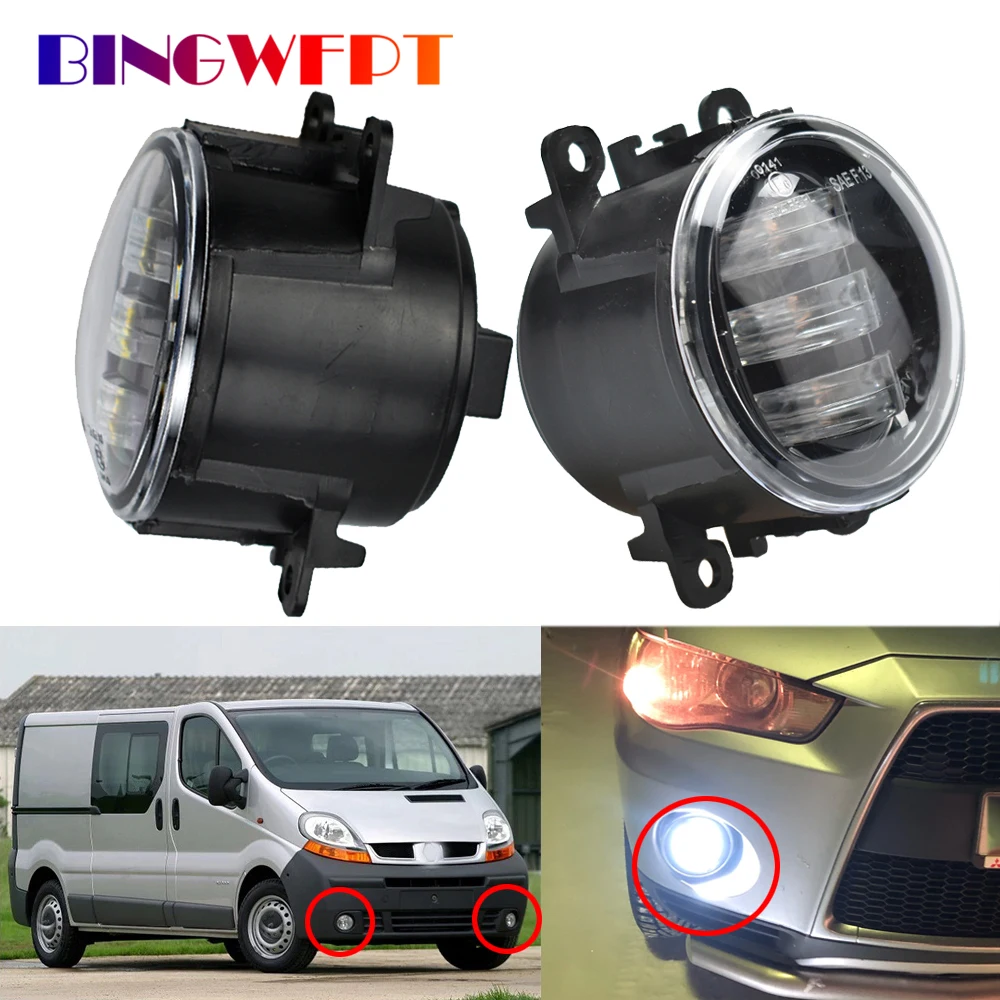 2 X Car H11 Fog Light LED DRL  For Renault Trafic 2.5L L4 Diesel Turbocharged 2003 2004 2005 2006