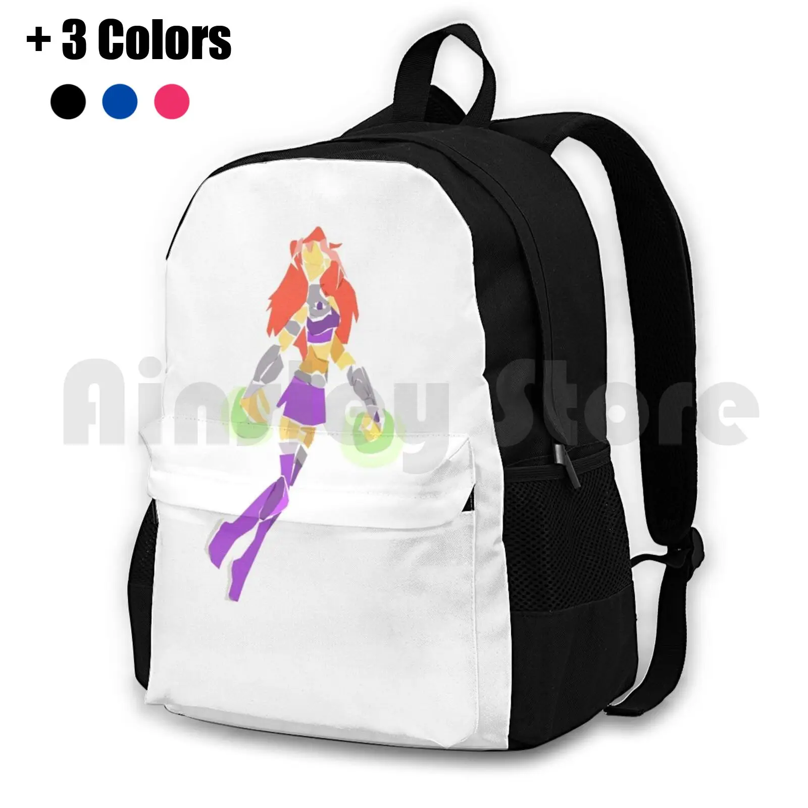 Starfire Outdoor Hiking Backpack Waterproof Camping Travel Star Fire Comics Superhero