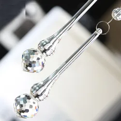 Top Qulity 10pcs/lot 20*92mm Clear Crystal Suncatchers Glass Chandelier Pendants Crystal Waterdrop Christmas Tree Decorationn