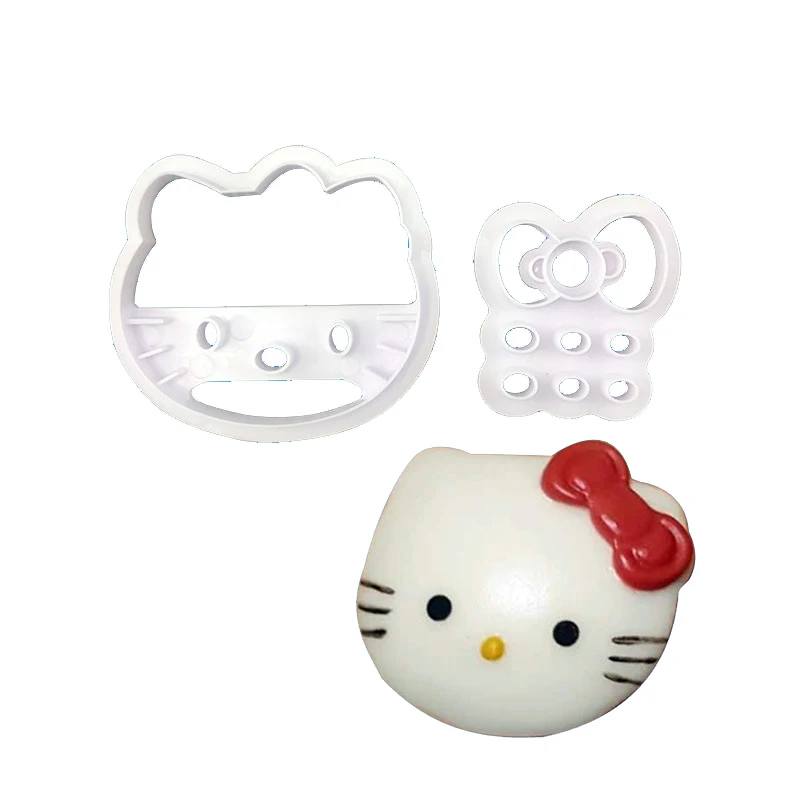 Kitty Cookie Cutter Plastic Biscuit Cut Mold Baking Fruit Cut Cake Mold Embossing Printing Die