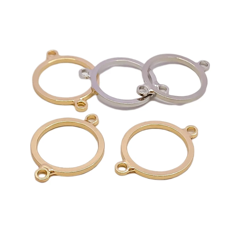 Ear Drop White K Gold Color Plated Pendant Neckalce Charms Earring Accessories Diy Handmade Jewelry Making Material 6pcs