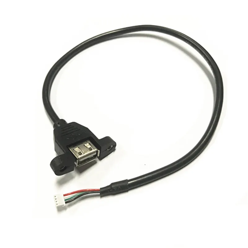 

High Quality 35cm Screw hole fixed USB Cable 1.25mm pitch 4-Pin USB Cable Line 4Pin Plug Male USB2.0 Female date cable