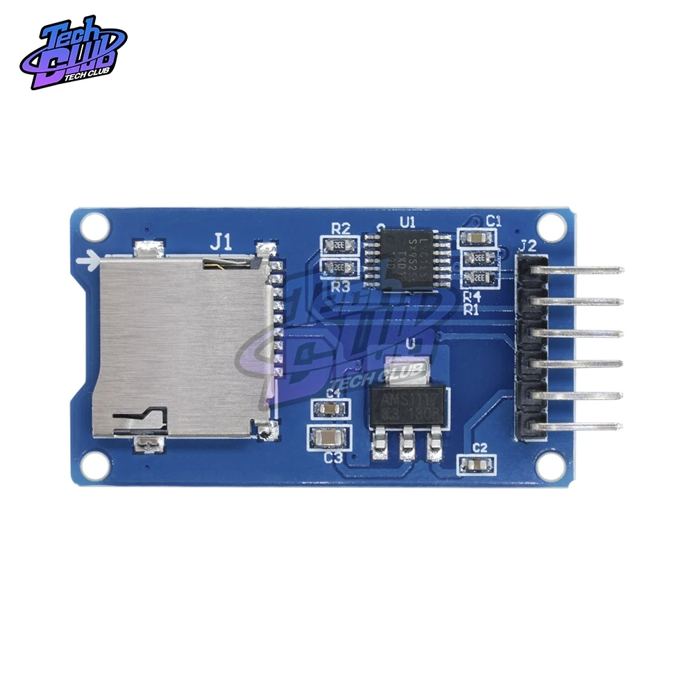 Módulo lector de tarjetas Micro SD Mini TF, interfaz SPI con Chip convertidor de nivel para Arduino