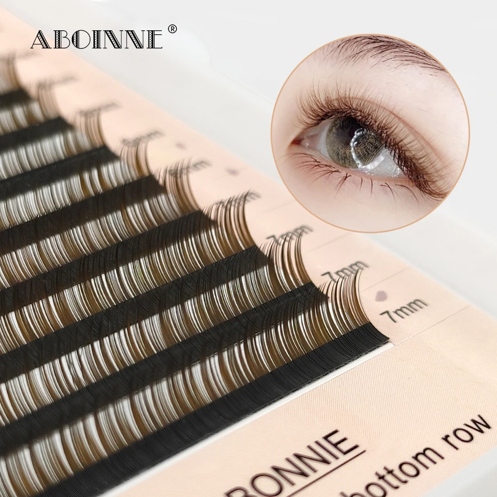 Abonnie 7mm Individual Eyelashes Extensions Fluffy Volume Classic Lashes Mixed 5mm Cilios Silk