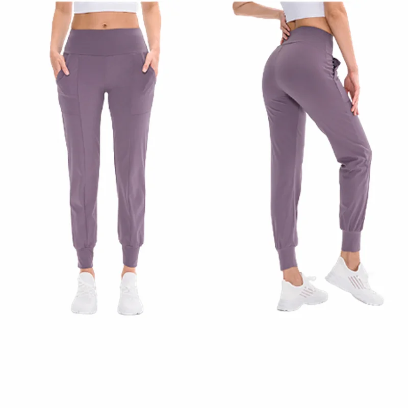 New Women\'s Loose Leisure Yoga Pants With Pocket Wide Leg Pants Women High Waisted Trousers Famale Running jogging Sweatpants