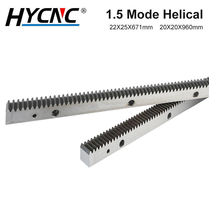 

1.5 Mod 22X25 671mm 20X20 960mm Gear Zipper Precision CNC Rack And Pinion Milling Engraving Lathe Router Linear Guide Rail