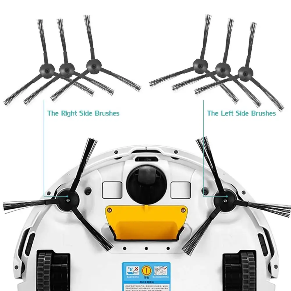 Запасные части для робота-пылесоса chuwi ilife v5s, v5 pro, x5, V3L, V5, V3S, V3S pro, V50, в комплекте боковая щетка, салфетка, HEPA фильтр