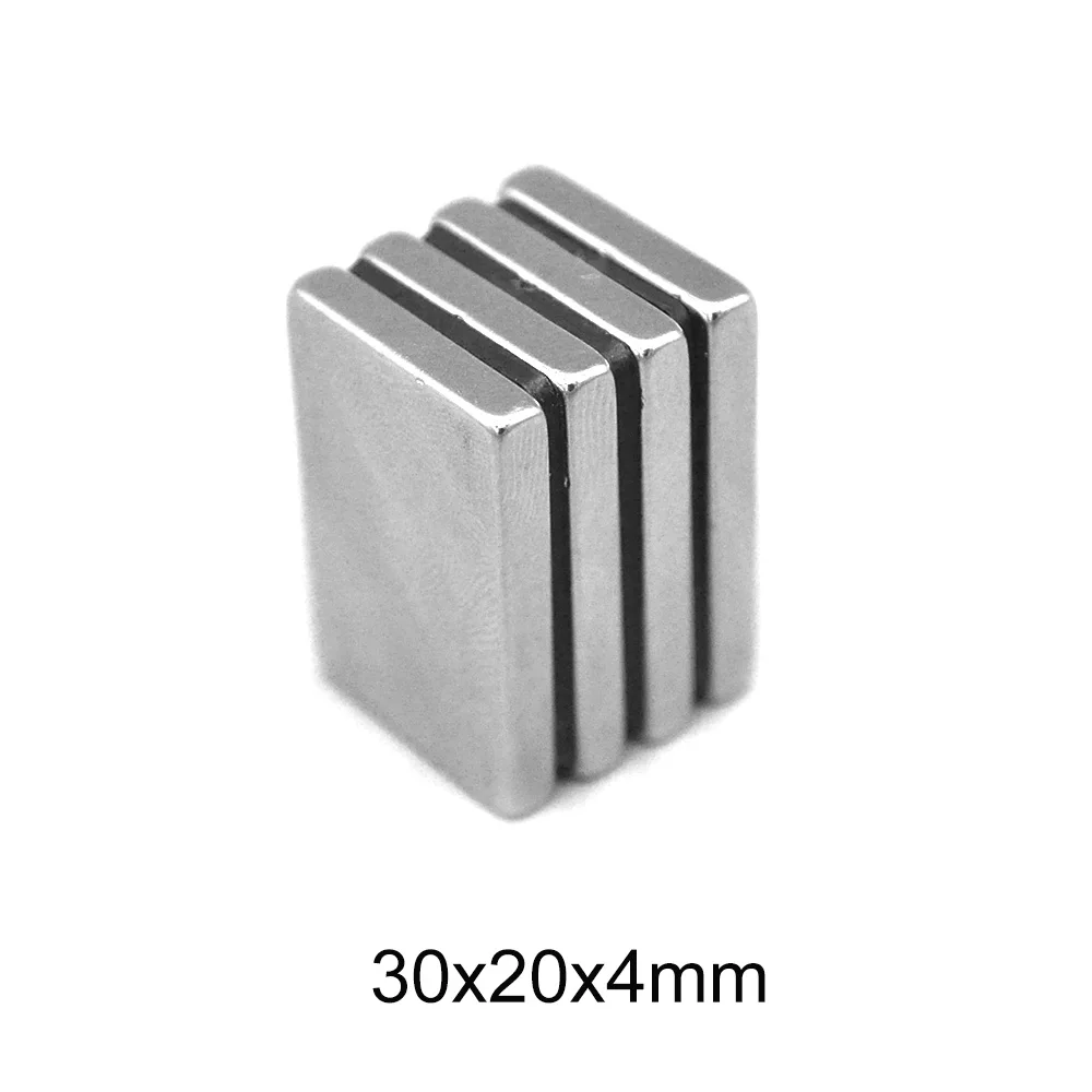 2~30pcs 30x20x4 mm Rare Earth Magnets Thickness 4 Block Rectangular Pot Magnets 30x20x4mm Permanent Neodymium Magnet 30*20*4 mm