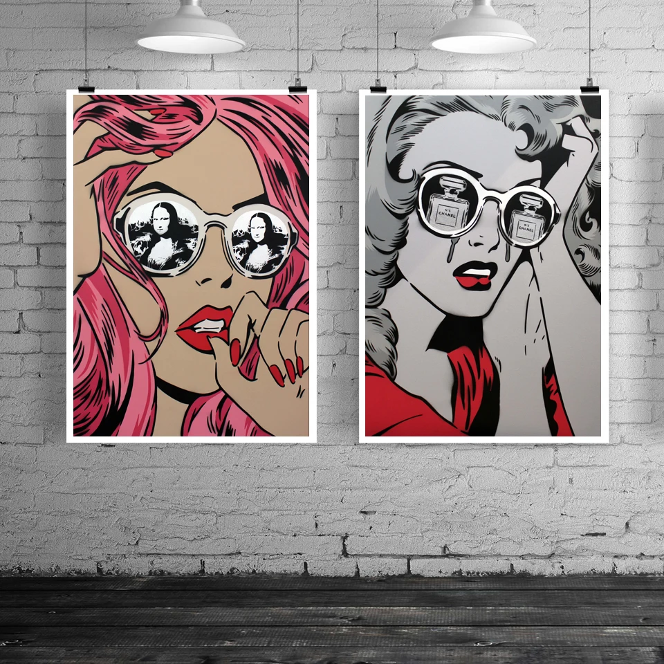 

No Frame Art Abstract Girl Canvas Art Print Painting Poster Grey Perfume Bottle Wall Picture For Living Room Home Decoration