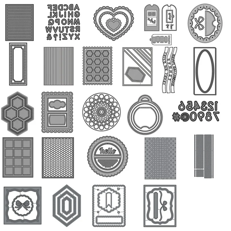 Letters Numbers Frames Metal Cutting Dies Stencils For DIY Scrapbooking Paper Card Making Decor Craft Newest