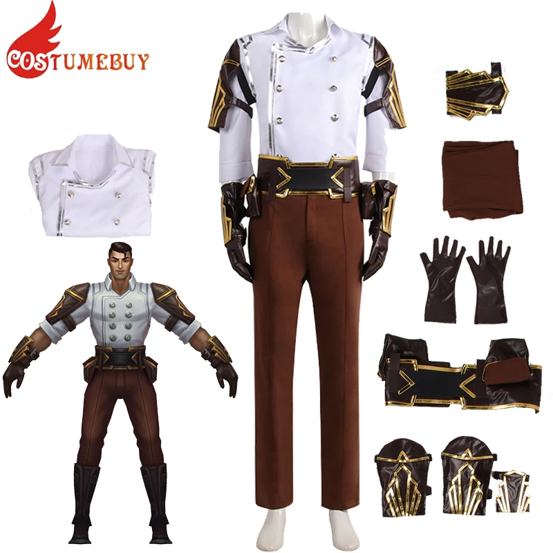 

Anime Arcane LOL Jayce Cosplay Costume The Defender Of Tomorrow League of Legends Jayce Uniform Outfits Halloween Shoes Gloves