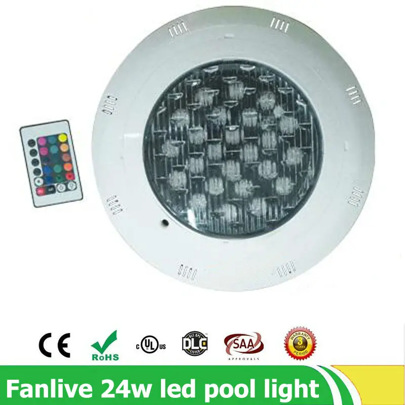 3pcs/lot 12*1w 15w 24w Waterproof Swimming Pool Light IP68 12V Outdoor Warm White RGB Led Underwater Lighting Pond Lamp Lights