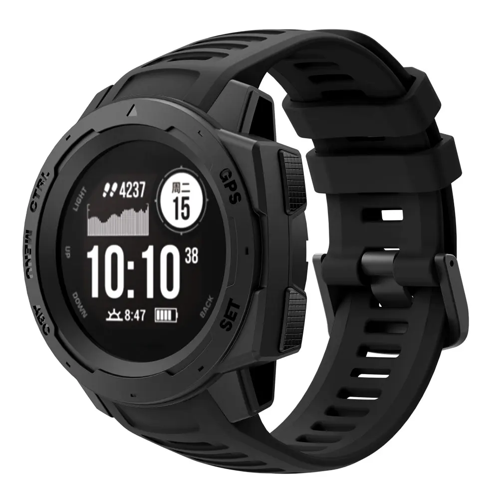 حزام لساعة Garmin Instinct الذكية، حزام رياضي من السيليكون، سوار معصم بديل ملون لـ Garmin Instinct Correa