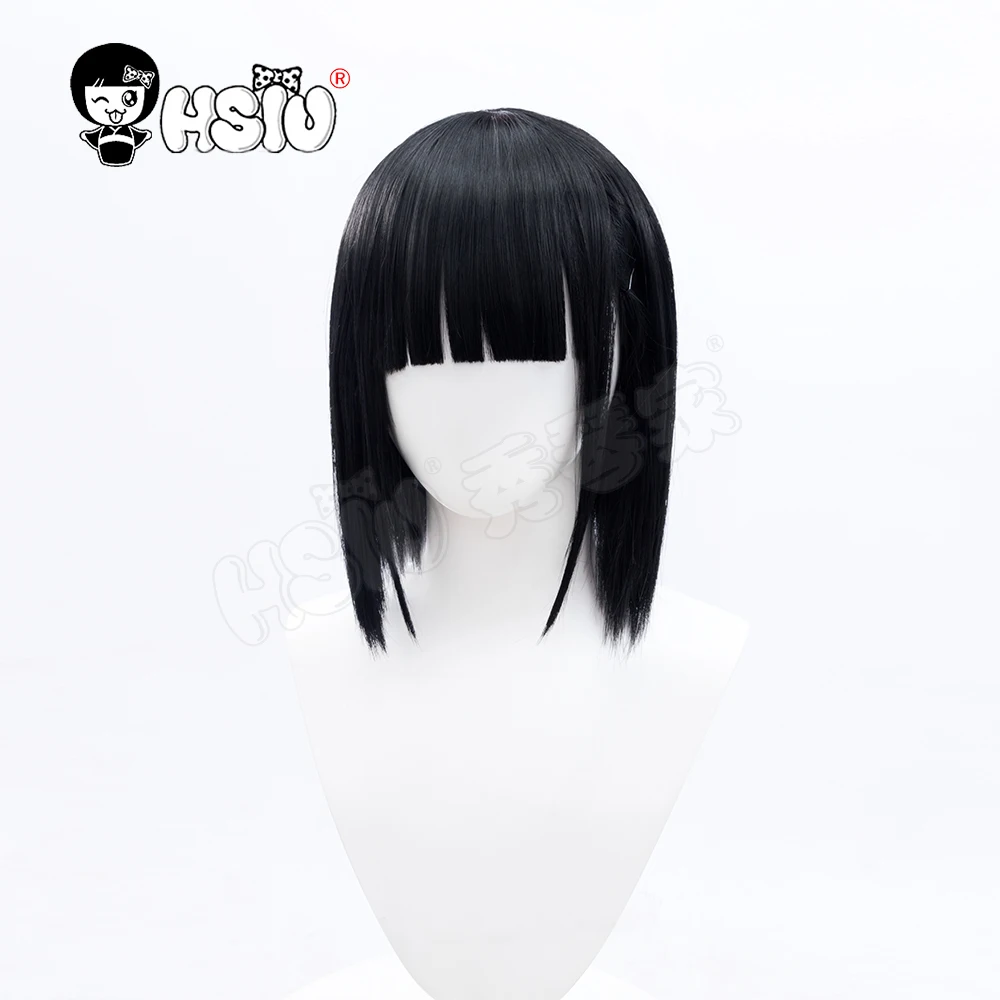 qiao ling Cosplay Wig Devil Game Time Agent cosplay HSIU black short hair Free Brand wig Cap Time Agent wig