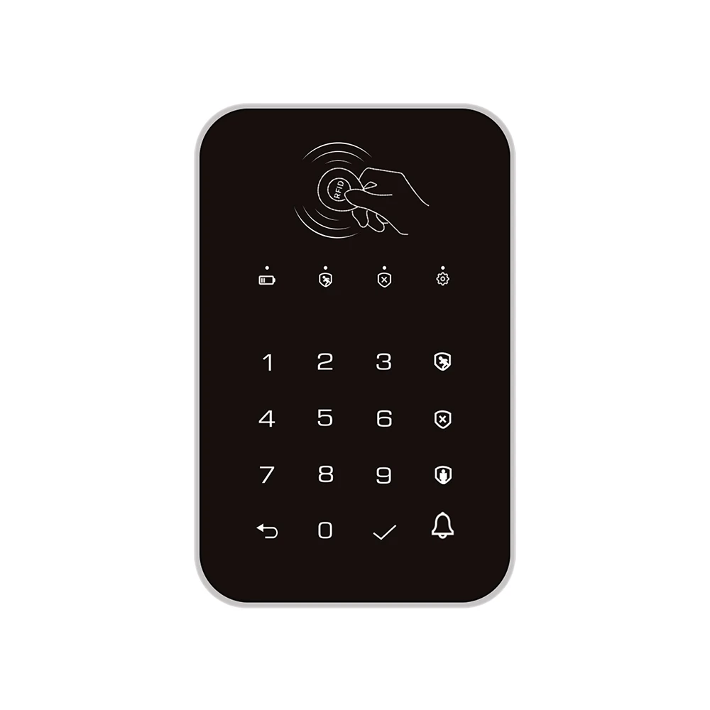 Staniot 433Mhz Wireless Touch Keyboard 2Pcs RFID Card Arm Or Disarm Password Keypad For Tuya Smart Home Security Alarm System