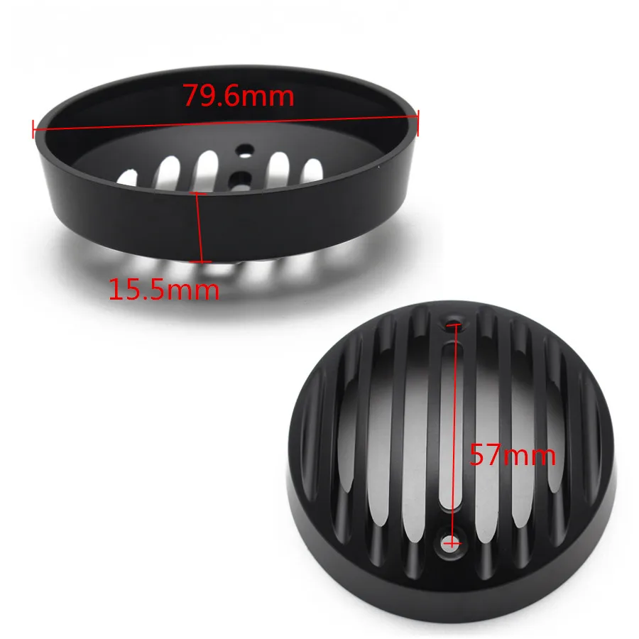 4PCS Turn Signal Light Protector Indicator Grill Cover for Royal Enfield Classic 500 Black