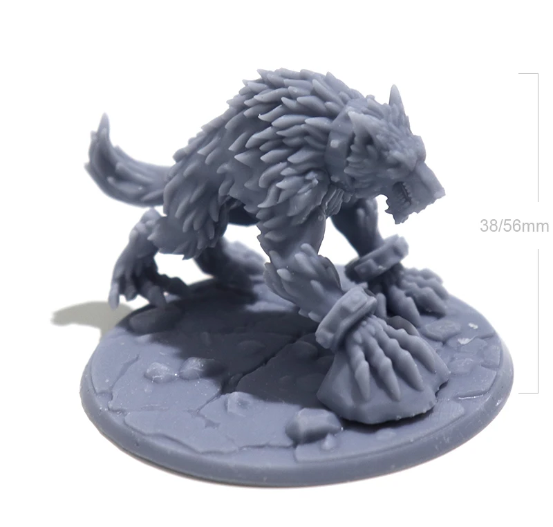 38/56 mm Resin Model Kits Wolf werewolf  Sculpture Figure Unpainted No Color DW-061