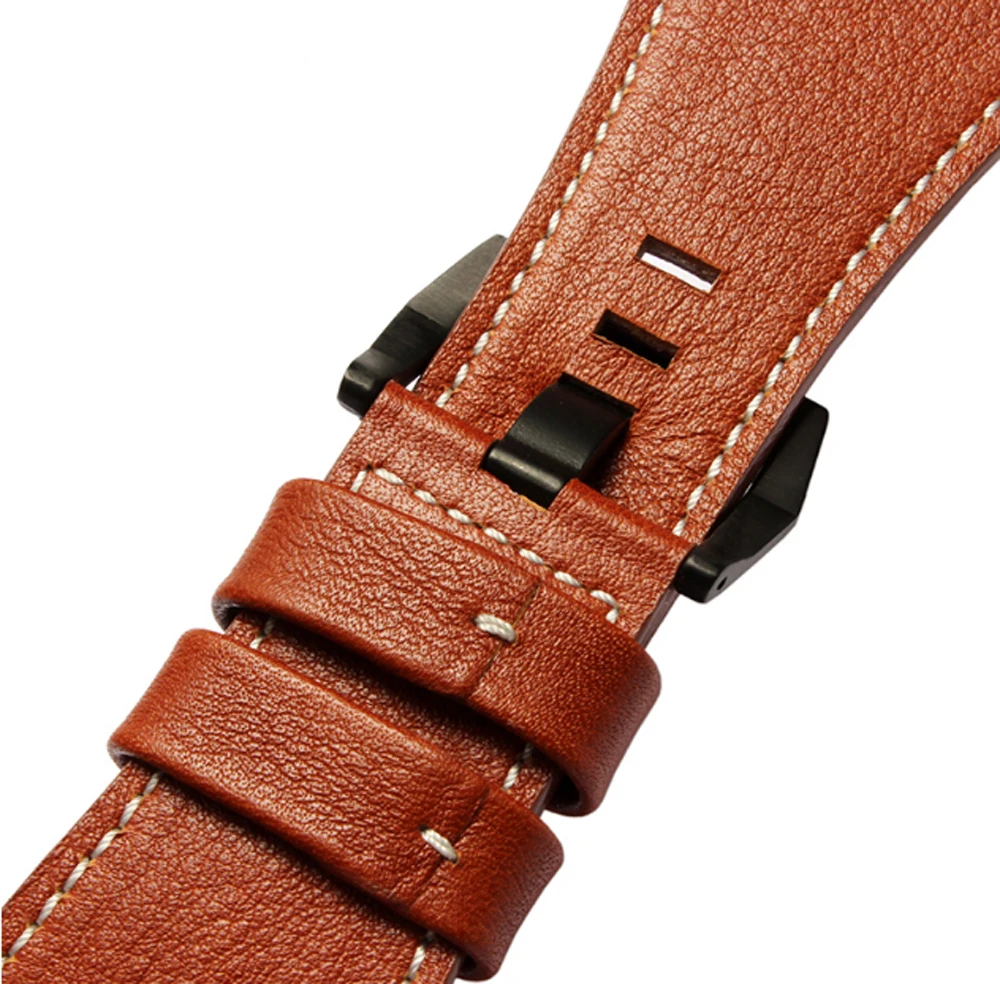 35*24mm Convex End Calfskin Leather Watch Band For Bell Series BR01 BR03 Strap Watchband Bracelet Belt Ross Rubber Man