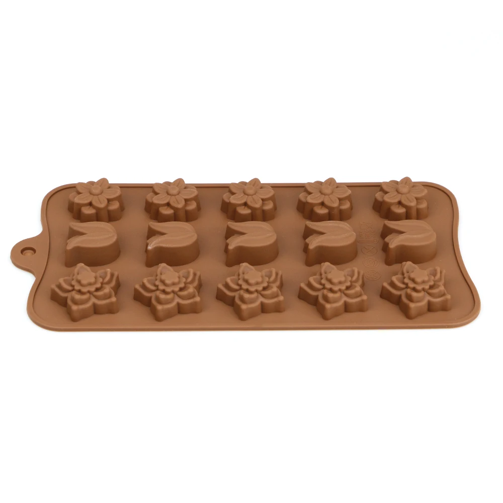 Turmeric flower Silicone Chocolate Mold for Baking Cake Decorating Mold BakewareTools Candy Gummy Tray Baking Mold