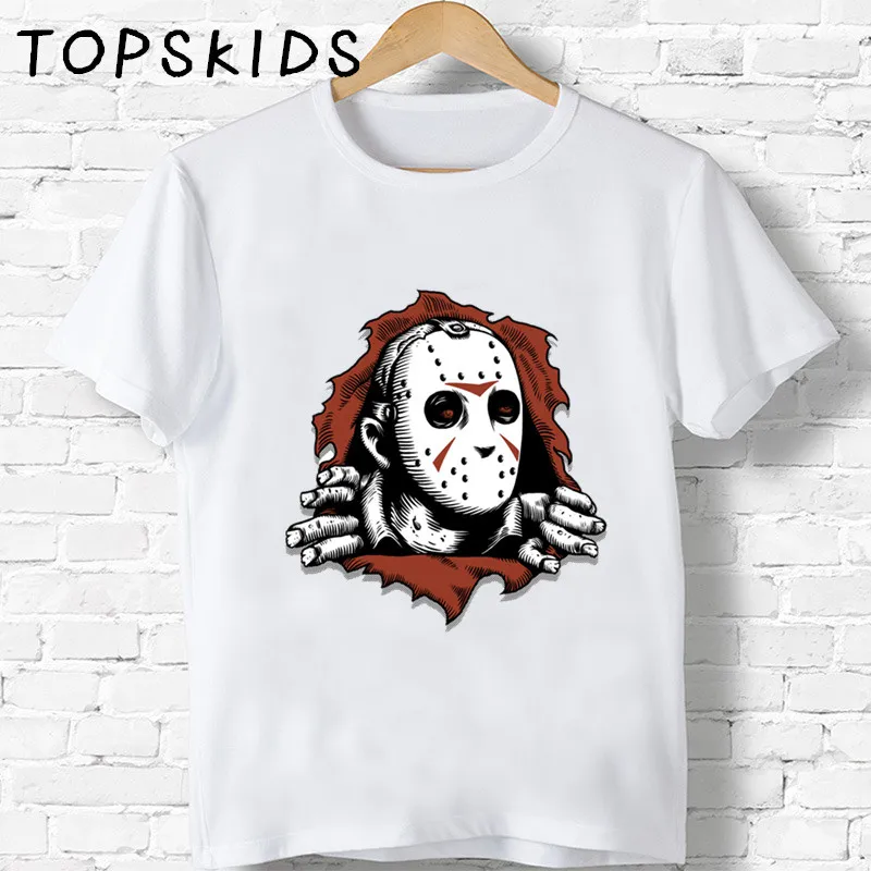 2021 Friday Night Fever Jason Print Kids T-shirts Boys Girls Horror Movie Killer Funny Baby Tops Children Summer T shirt,HKP2077