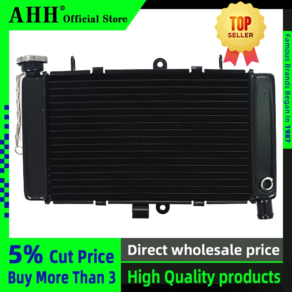 AHH Motorcycle Aluminium Black Radiator Cooler Cooling Water Tank For HONDA CBR250 MC22 CBR250RR NC22 CBR 250 RR MC19 MC 19 22