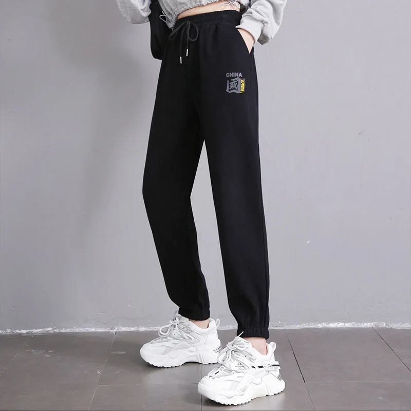 

Women Elastic Waist Drawstring Trousers Knitted Harem Pants Autumn Spring Sport pants sweater Knitted Carrot pants AA4249