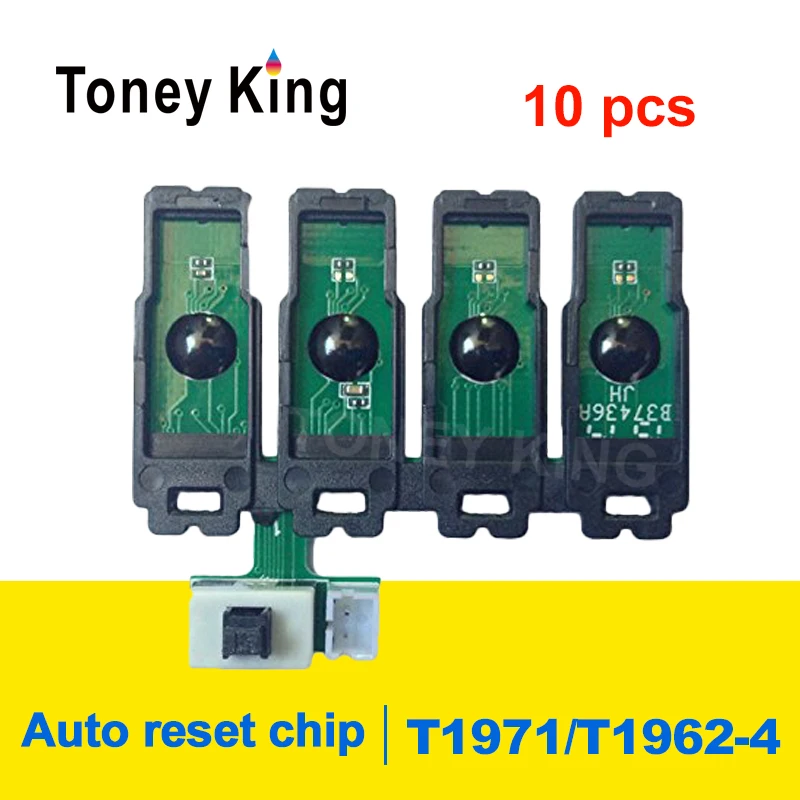 

Toney King 10PCS For Epson T1971 -T1964 CISS Cartridge Permanent Chip For Epson XP201 XP211 XP204 XP401 XP411 XP214 XP10 printer