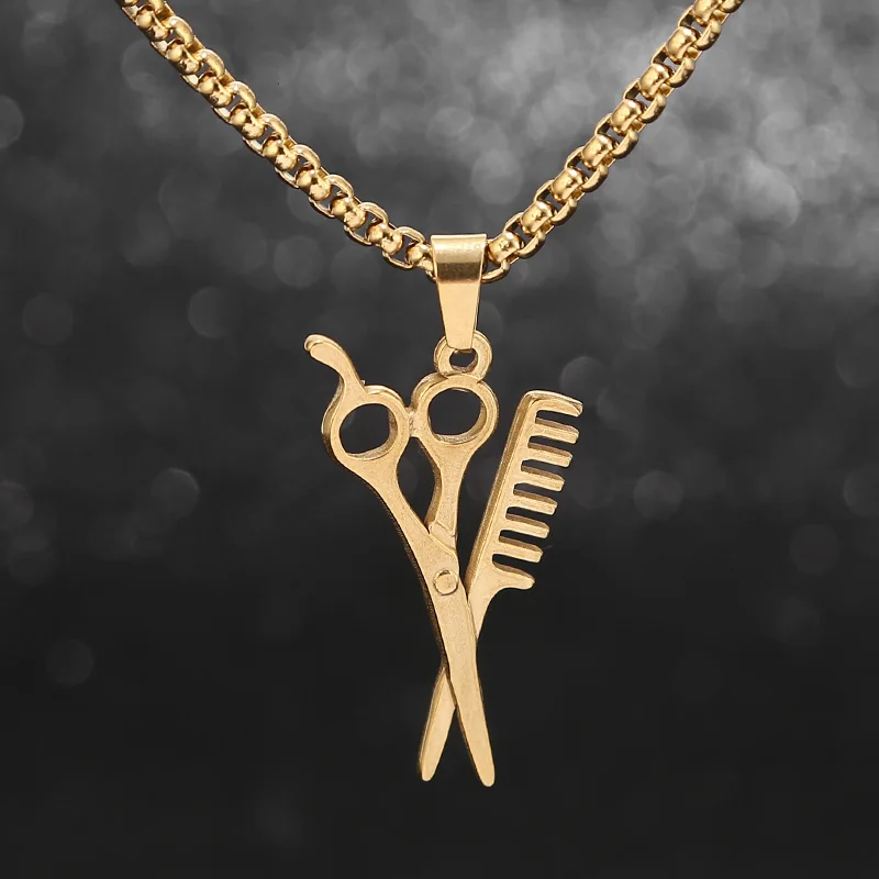 60cm Stainless Steel Western Knife Spoon Fork Pendant Necklace Punk Cutlery Necklaces Pendants Jewelry Gifts Gothic Bijoux Femme